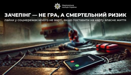 Поліція закликає: зачепінг — не гра, а смертельний ризик!